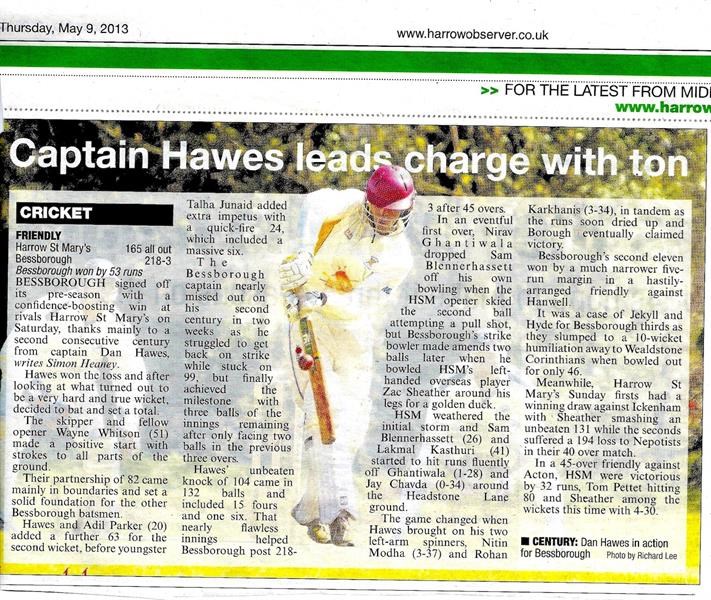 Captain Hawes leads charge with ton 